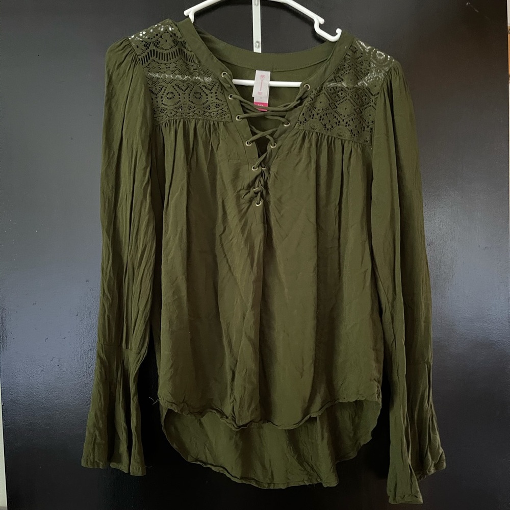 Green blouse